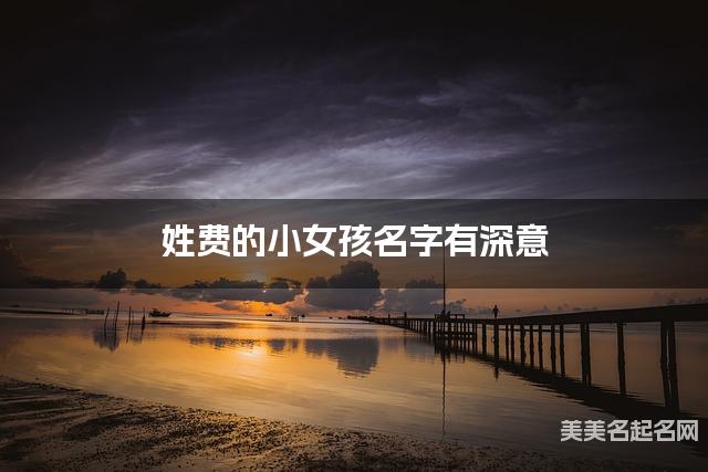 姓费的小女孩名字有深意