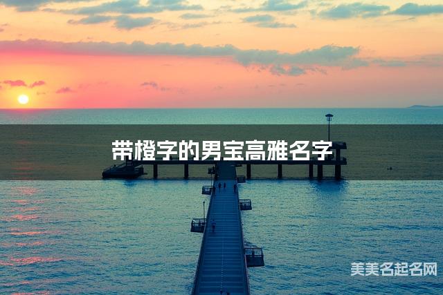 带橙字的男宝高雅名字
