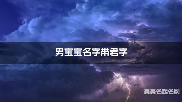 男宝宝名字带君字 独特新颖的男孩名字