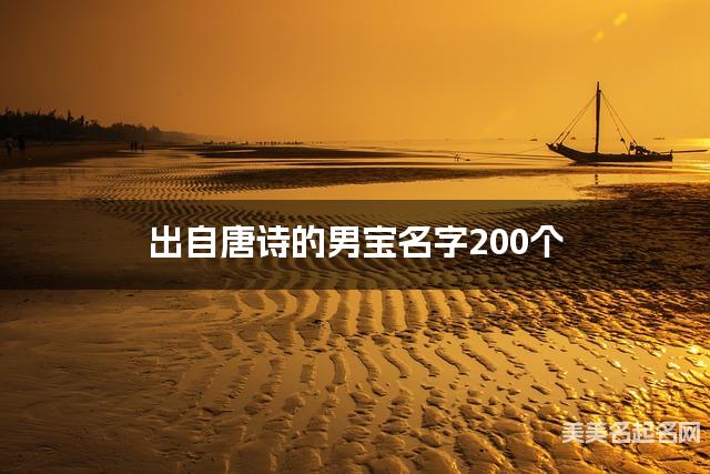 出自唐诗的男宝名字200个