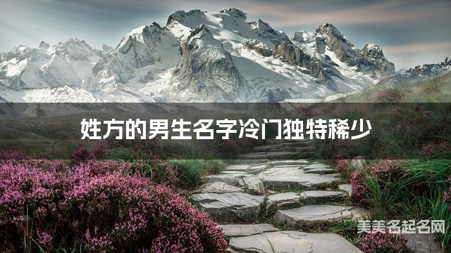 姓方的男生名字冷门独特稀少