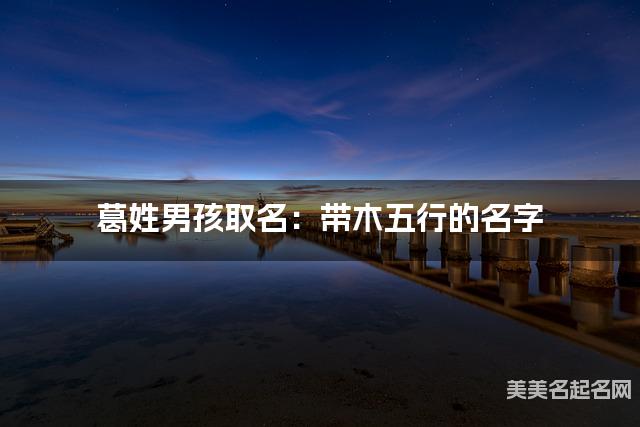 葛姓男孩取名：带木五行的名字（有创意）