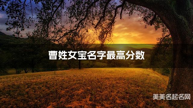 曹姓女宝名字最高分数
