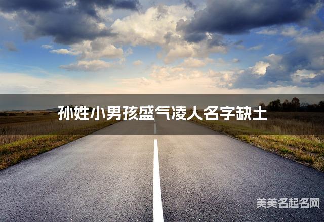 孙姓小男孩盛气凌人名字缺土 有寓意的宝宝名字大全