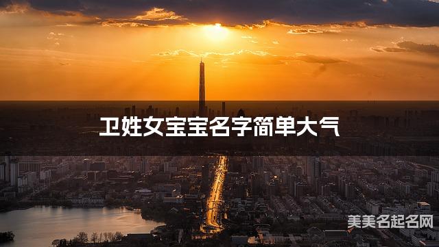 卫姓女宝宝名字简单大气