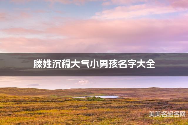 滕姓沉稳大气小男孩名字大全