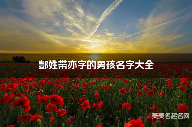 酆姓带亦字的男孩名字大全