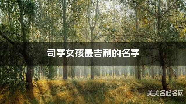 司字女孩最吉利的名字 带司字女宝宝甜到爆的名字