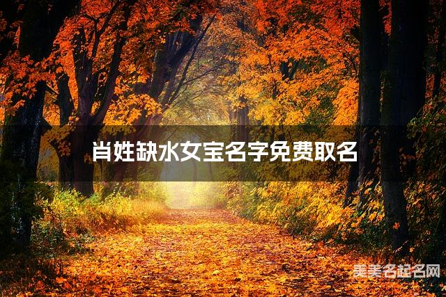 肖姓缺水女宝名字免费取名 有气质的宝宝名字大全
