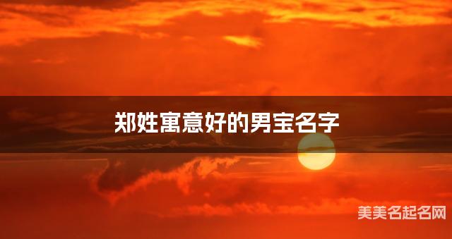 郑姓寓意好的男宝名字（精选200个）