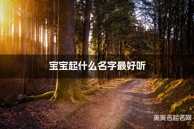 宝宝起什么名字最好听 宝宝起名推荐(雅致好听)