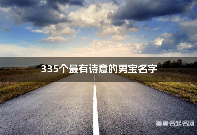 335个最有诗意的男宝名字 宝宝免费取名大全