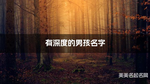 有深度的男孩名字 473个最有诗意的
