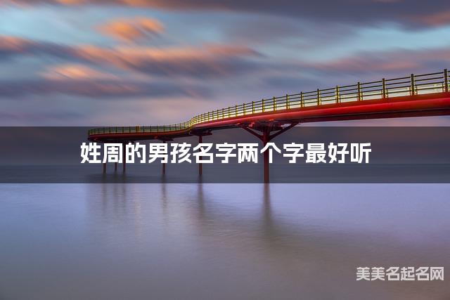 姓周的男孩名字两个字最好听