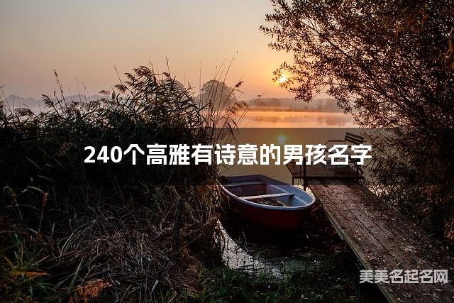 240个高雅有诗意的男孩名字