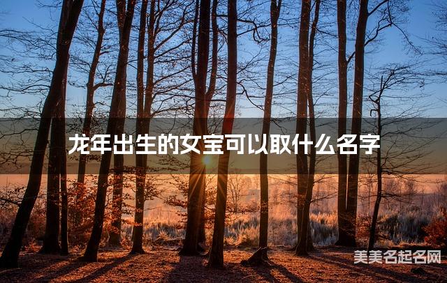 龙年出生的女宝可以取什么名字（有灵气）