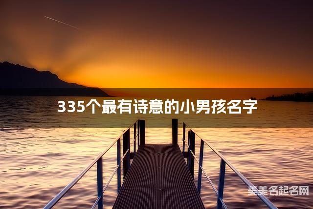335个最有诗意的小男孩名字 宝宝免费取名大全