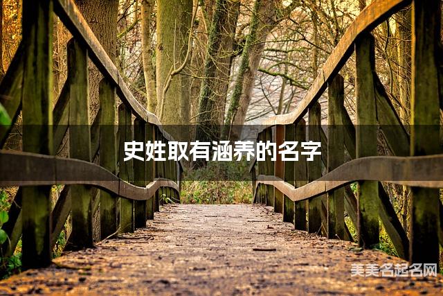 史姓取有涵养的名字，史姓女宝宝高端名字