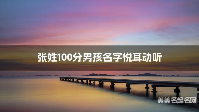 张姓100分男孩名字悦耳动听