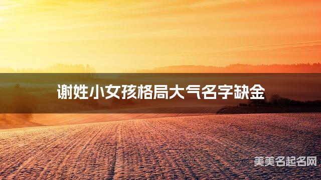 谢姓小女孩格局大气名字缺金 有灵气的宝宝名字大全