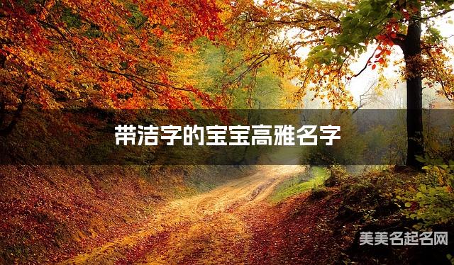带洁字的宝宝高雅名字