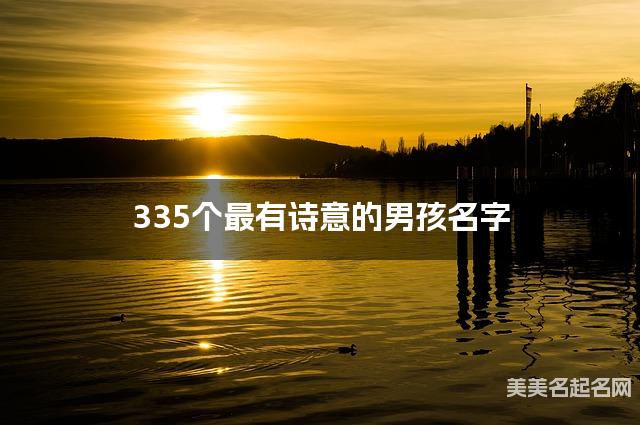 335个最有诗意的男孩名字 宝宝免费取名大全