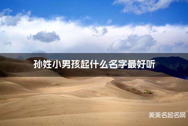 孙姓小男孩起什么名字最好听 宝宝起名推荐(文采斐然)