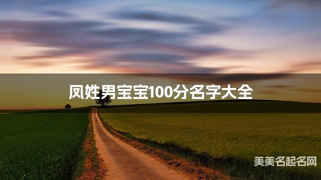 凤姓男宝宝100分名字大全