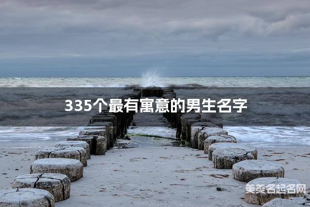 335个最有寓意的男生名字 宝宝免费取名大全