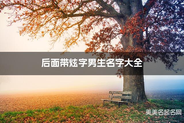 后面带炫字男生名字大全 后面带炫字男生名字大全