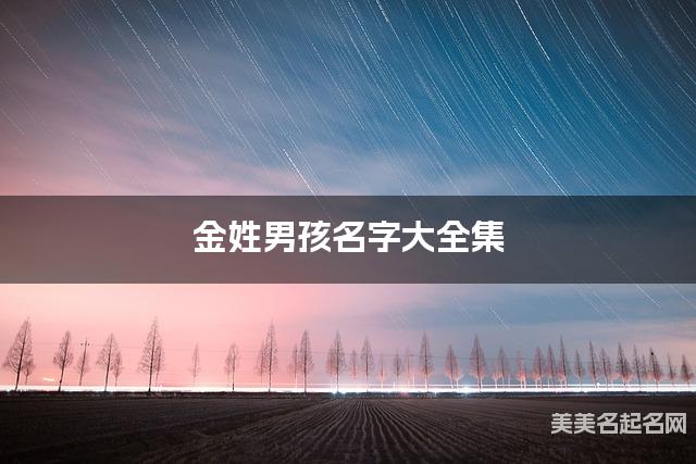 金姓男孩名字大全集(简单顺口300个)