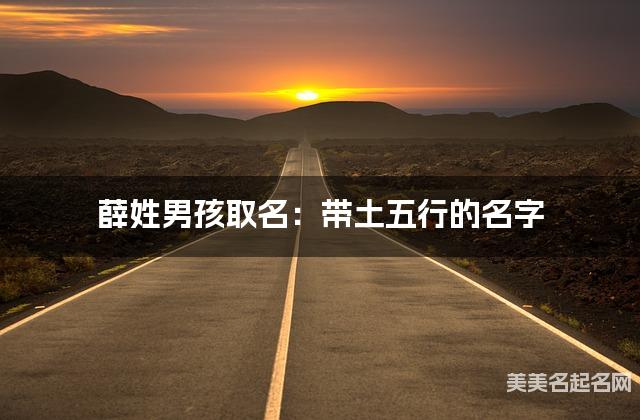 薛姓男孩取名:带土五行的名字(有含义) 薛姓男孩取名:带土五行的名字(有含义)