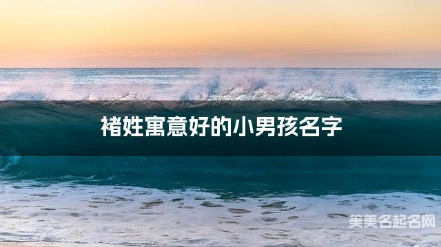 褚姓寓意好的小男孩名字（精选200个）