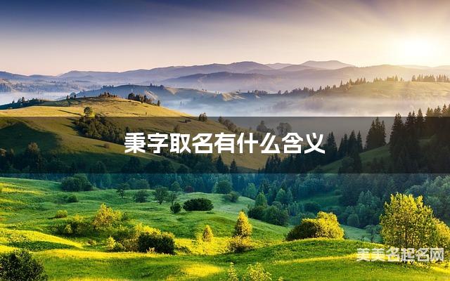 秉字取名有什么含义，用来小男孩取名字