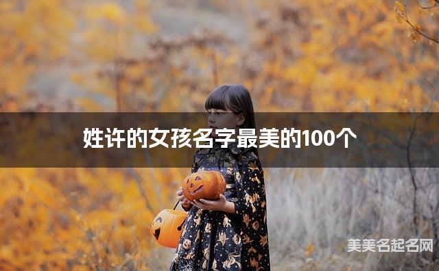 姓许的女孩名字最美的100个