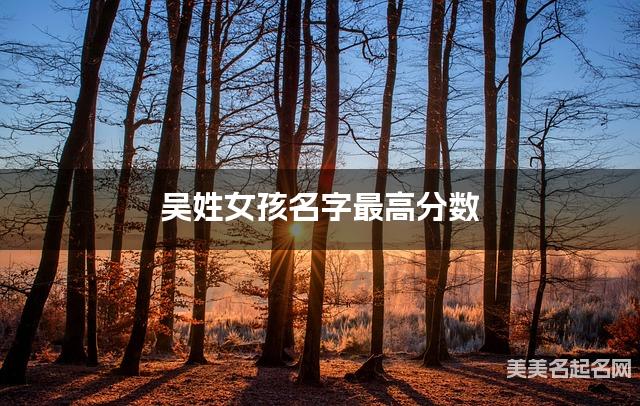 吴姓女孩名字最高分数 吴姓女孩名字最高分数