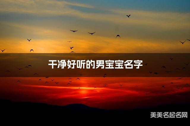 干净好听的男宝宝名字