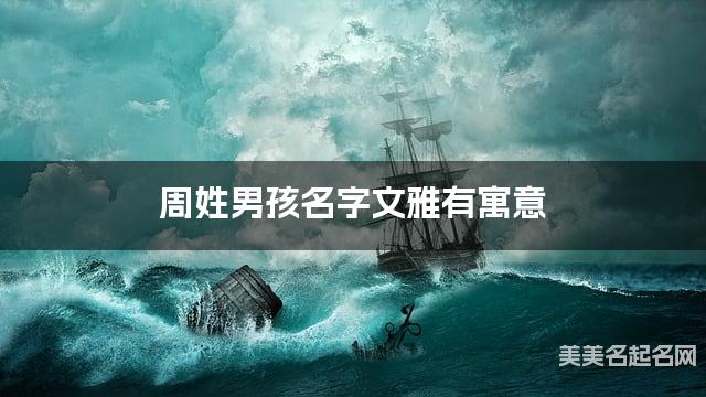 周姓男孩名字文雅有寓意