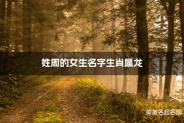 姓周的女生名字生肖属龙 有创意的宝宝名字大全