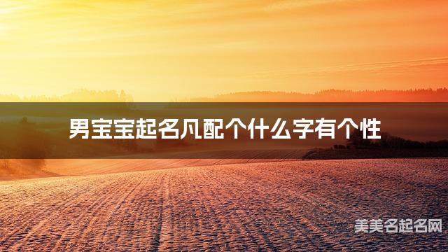 男宝宝起名凡配个什么字有个性
