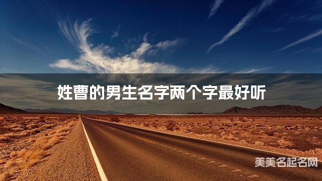 姓曹的男生名字两个字最好听