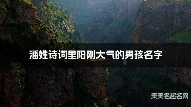 潘姓诗词里阳刚大气的男孩名字