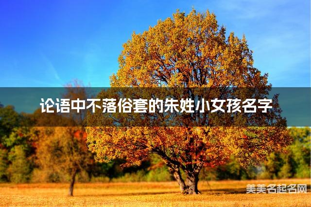 论语中不落俗套的朱姓小女孩名字 论语中不落俗套的朱姓小女孩名字