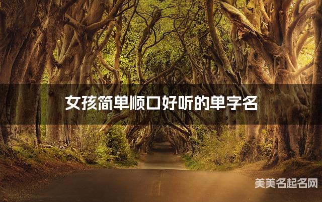女孩简单顺口好听的单字名  有寓意的宝宝单字名大全