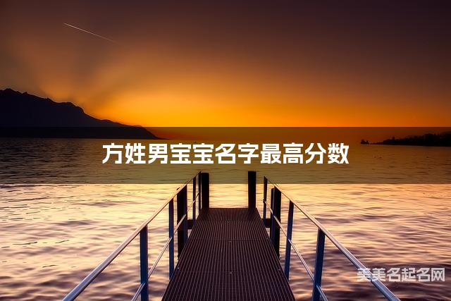 方姓男宝宝名字最高分数