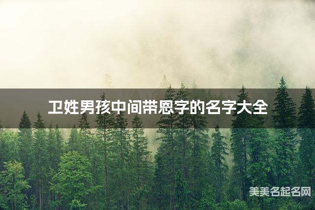 卫姓男孩中间带恩字的名字大全 卫姓男孩中间带恩字的名字大全