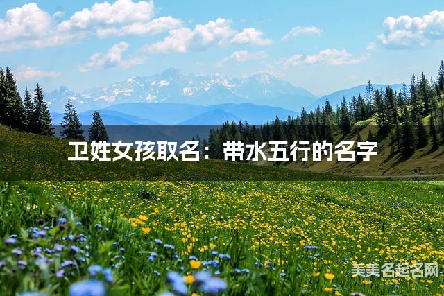 卫姓女孩取名：带水五行的名字（有创意）