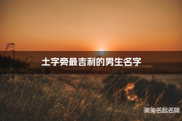 土字旁最吉利的男生名字 汤姓土字旁取名最有福气