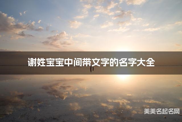 谢姓宝宝中间带文字的名字大全