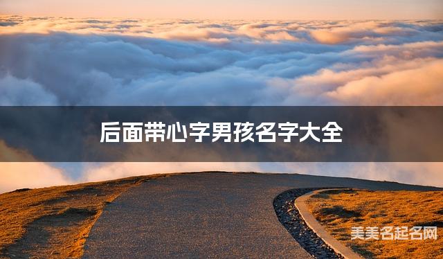 后面带心字男孩名字大全